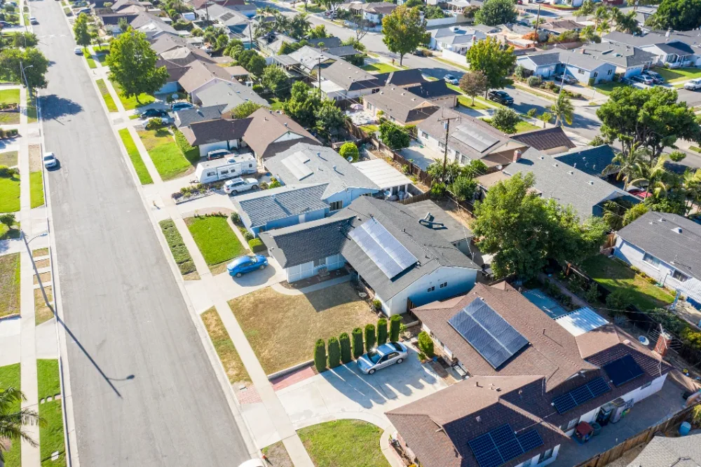 Downey neighborhoods from above